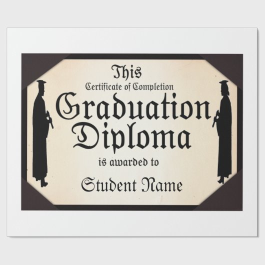 卒業生の常任卒業証書 ラッピングペーパー (フラット)