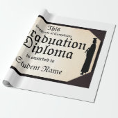 卒業生の常任卒業証書 ラッピングペーパー (アンロールド)