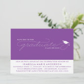 卒業生の帽子 |卒業招待状 招待状 (スタンド正面)