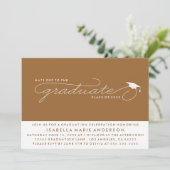 卒業生の帽子 |卒業招待状 招待状 (スタンド正面)