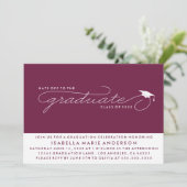 卒業生の帽子 |卒業招待状 招待状 (スタンド正面)