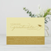 卒業生の帽子 |卒業招待状 招待状 (スタンド正面)