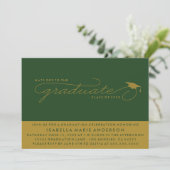 卒業生の帽子 |卒業招待状 招待状 (スタンド正面)