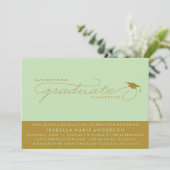 卒業生の帽子 |卒業招待状 招待状 (スタンド正面)