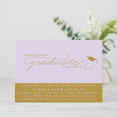 卒業生の帽子 |卒業招待状 招待状 (スタンド正面)