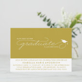 卒業生の帽子 |卒業招待状 招待状 (スタンド正面)