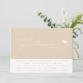 卒業生の帽子 |卒業招待状 招待状 (スタンド正面)