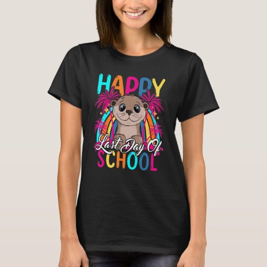 卒業生の幸せな先生最終日 Tシャツ (正面)