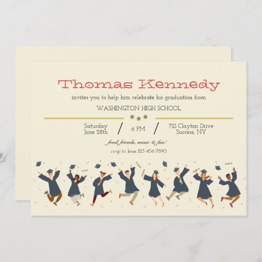 卒業生の幸福 招待状 (正面/裏面)