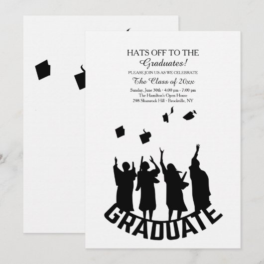 卒業生の招待状 招待状 (正面/裏面)