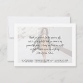 卒業生の新しい住所の愛と感謝してい卒業 サンキューカード (裏面)