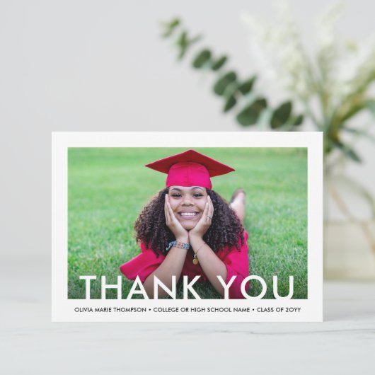 卒業生の新しい住所2写真ありがとう卒業 サンキューカード (スタンド正面)