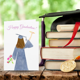 卒業生の水彩画 カード