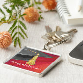 卒業生の白黒 キーホルダー (側面)