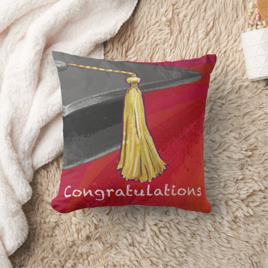 卒業生の白黒 クッション (ブランケット)