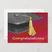 卒業生の白黒 ポストカード (正面/裏面)