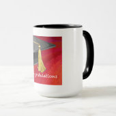 卒業生の白黒 マグカップ (正面右)