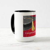 卒業生の白黒 マグカップ (正面左)