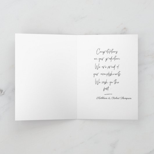 卒業生の皆さんおめでとうございます カード (内部)