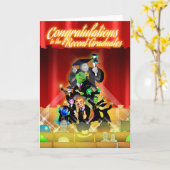 卒業生の皆さん、おめでとうございます カード (黄色い花)