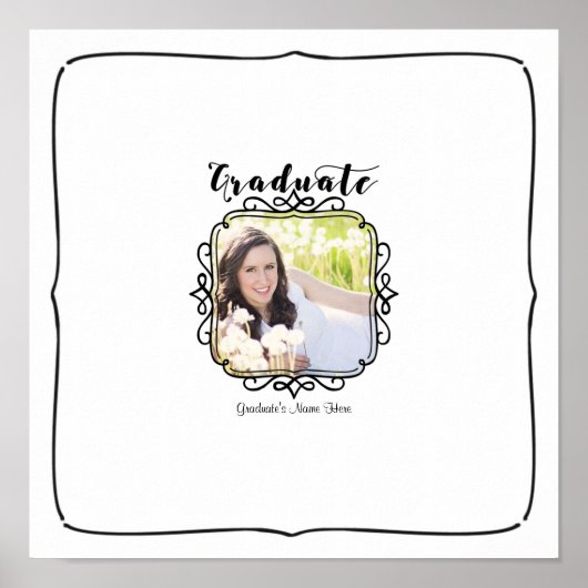 卒業生の直筆サイン記念プリント ポスター (正面)