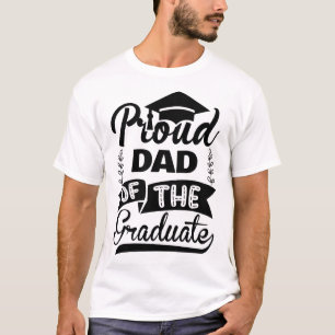 卒業生の自慢のパパ タイポグラフィーTシャツ Tシャツ