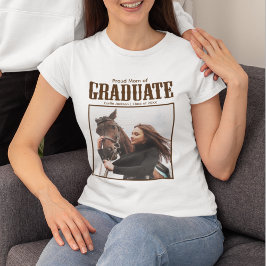卒業生の誇りある母の写真 国産 卒業式 Tシャツ