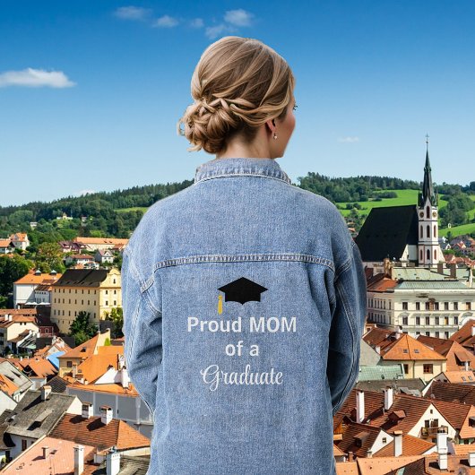 卒業生の誇りある母 デニムジャケット