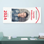 卒業生の赤い写真卒業 横断幕 (トレードショー)