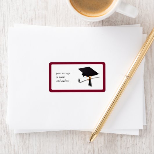 卒業生の赤い色 ラベル (インサイチュ)