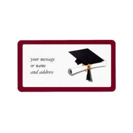卒業生の赤い色 ラベル
