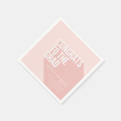 卒業生の赤面への長い影のおめでとう スタンダードカクテルナプキン (角)