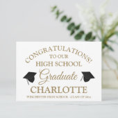 卒業生の金ゴールド白カスタム杯 カード (スタンド正面)