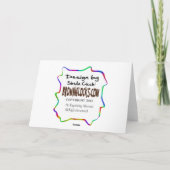 卒業生の黒いシルエットカスタマイズ|過去記事 カード (裏面)