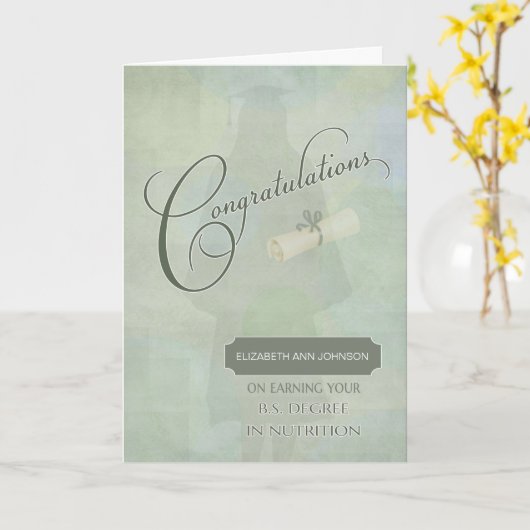 卒業生のBS学位取得おめでとうございます カード (黄色い花)