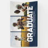 卒業生はっきりしたスポーツ海軍3写真卒業 横断幕 (縦)