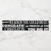 卒業生は白黒 ペットボトルラベル (シングルラベル)