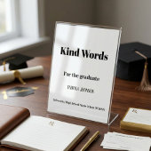 卒業生へのメッセージを飾る卒業パーティーの看板 ポスター