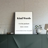 卒業生へのメッセージを飾る卒業パーティーの看板 ポスター