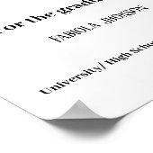 卒業生へのメッセージを飾る卒業パーティーの看板 ポスター (角)