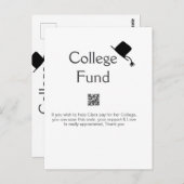 卒業生への寄付 QRコード 詳細を追加 ポストカード (正面/裏面)