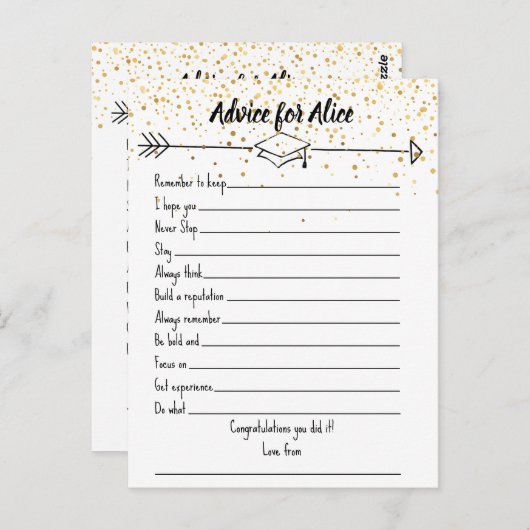 卒業生への賢い言葉のメモカード ポストカード (正面/裏面)