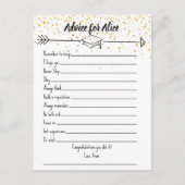 卒業生への賢い言葉のメモカード ポストカード (正面)