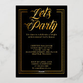 卒業生よ、輝かしい未来を築け 箔招待状 (裏面)