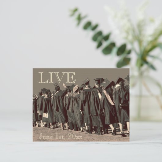 卒業生を卒業させる ポストカード (スタンド正面)