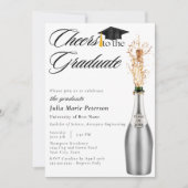 卒業生を祝って　卒業のお知らせ 招待状 (正面)