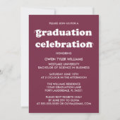 卒業生を称えるレトロな帽子たち 卒業写真 卒業生招待 招待状 (裏面)