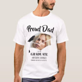 卒業生を誇りに思う現代の父フォトTシャツ Tシャツ (正面)