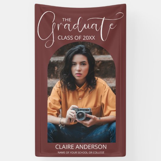 卒業生アーチ写真 卒業式 横断幕 (縦)