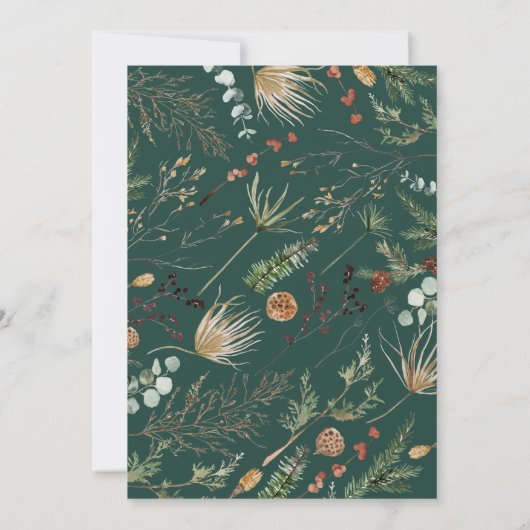 卒業生アーチ1写真緑の植物学モダン注 案内状 (裏面)